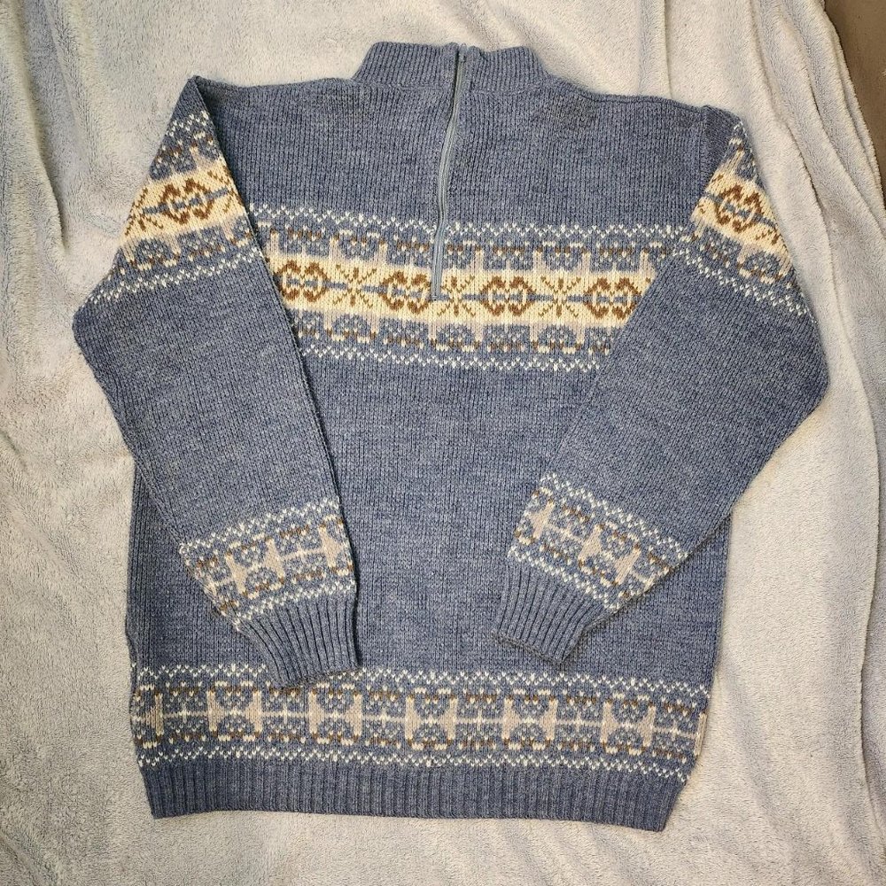 Vintage 1980's zip sweater by Hansen Knits in appleton
